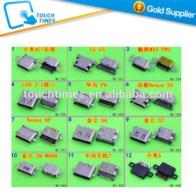 Mobile Phone USB Connector for Type-C Charging Port for HUAWEI XIAOMI MEIZU GIONEE